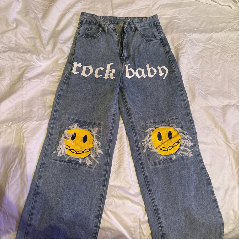 SHEIN Blue Denim Jeans